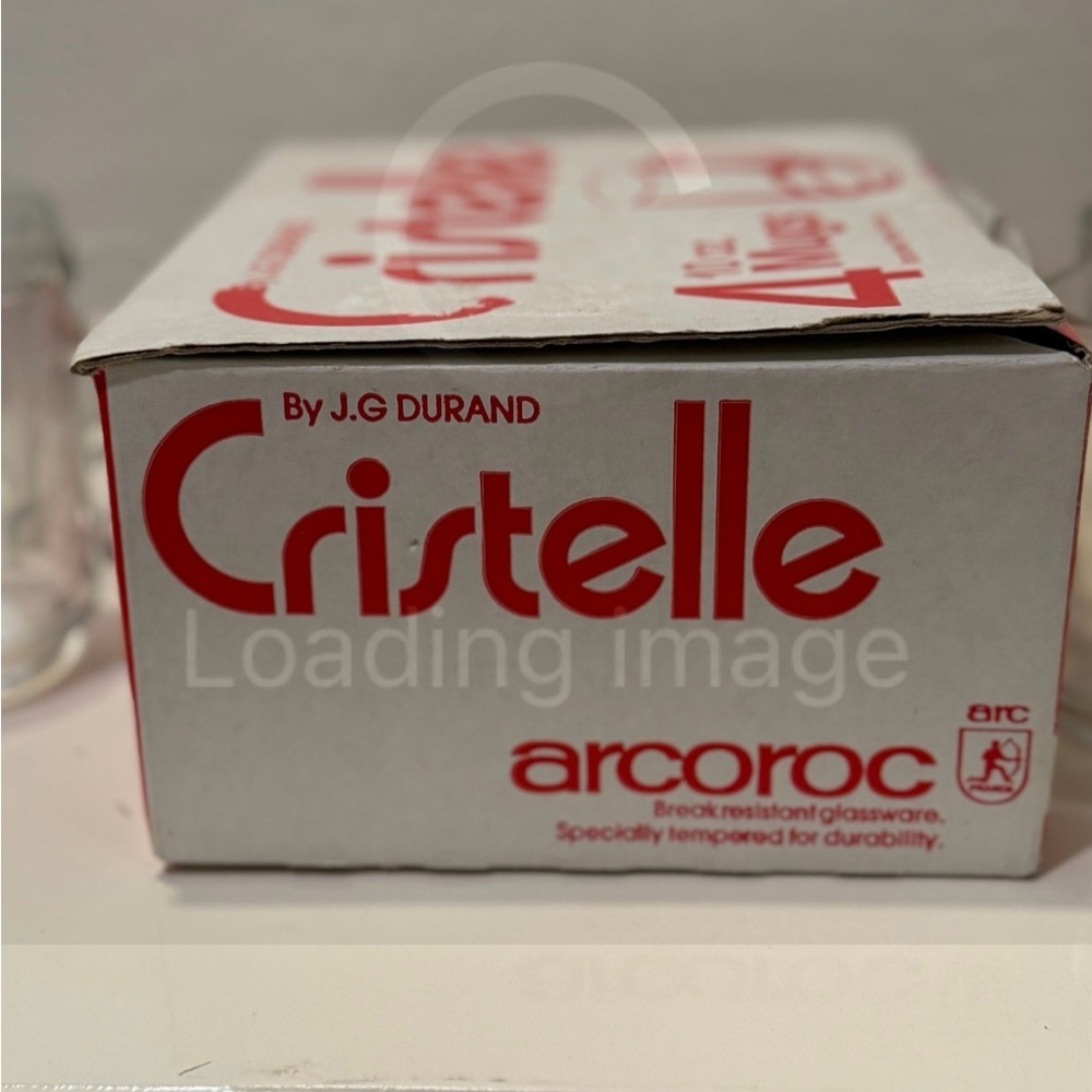 Vintage JG Durand French Cristelle Coffee/Tea Cup (Set of 4) Break Resistant - Picture 10 of 10